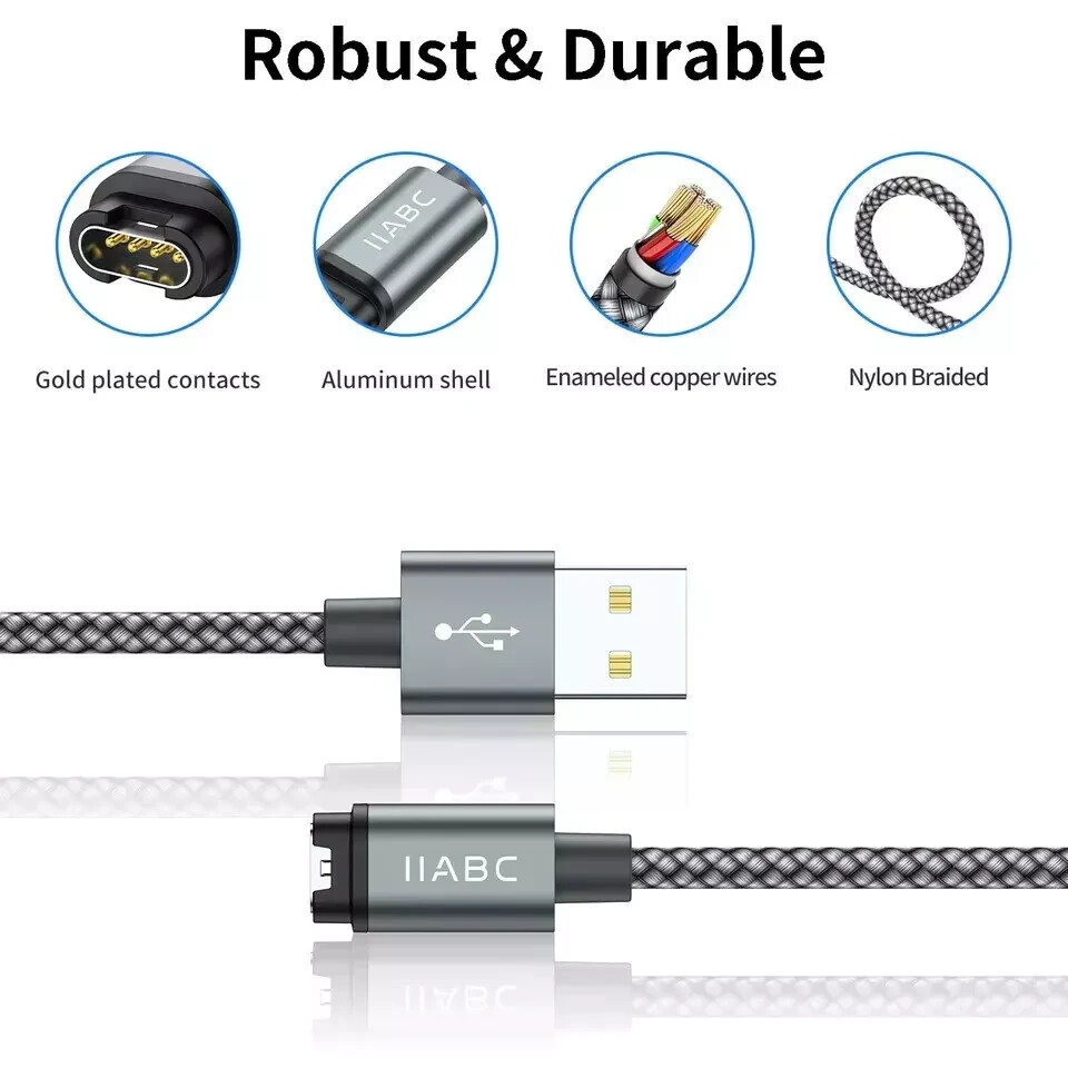 Compatible for Garmin Watch Charger Cable (2 Pack)