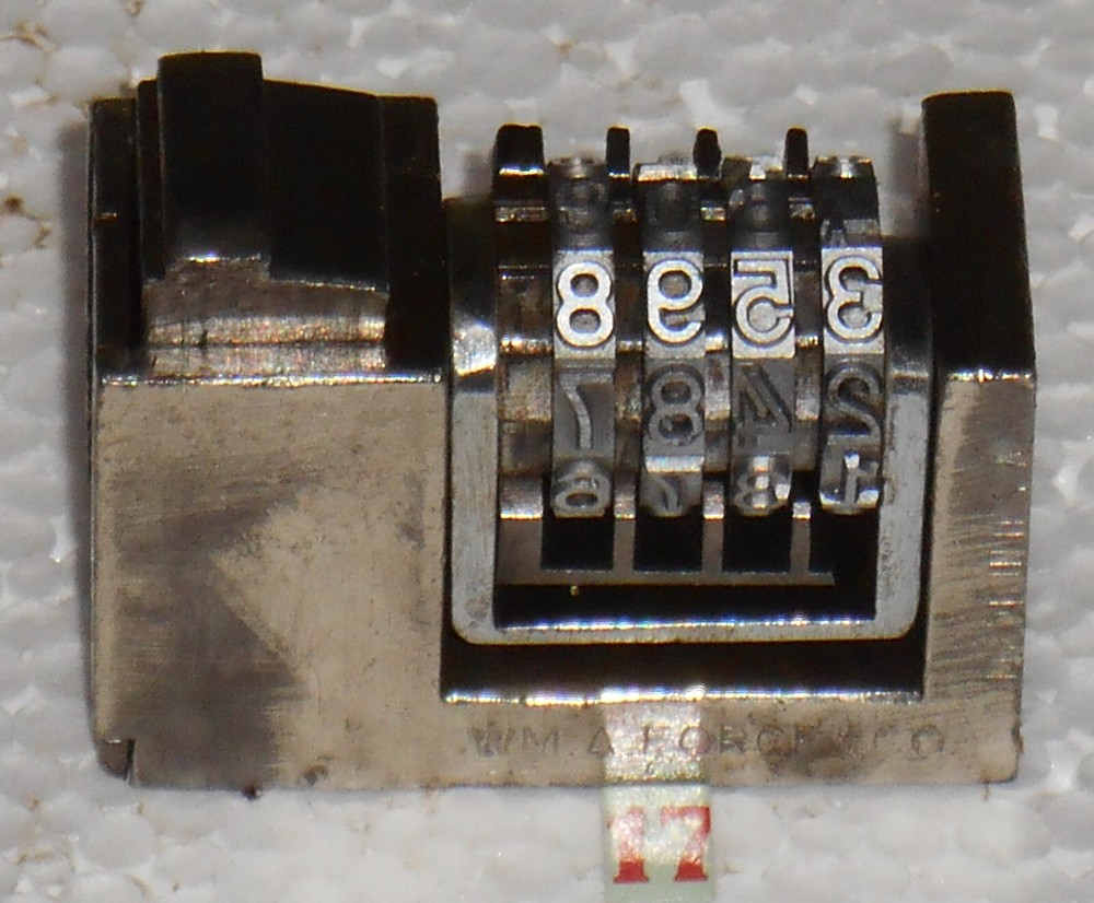 WMA Reverse Letterpress Numbering machine | 17