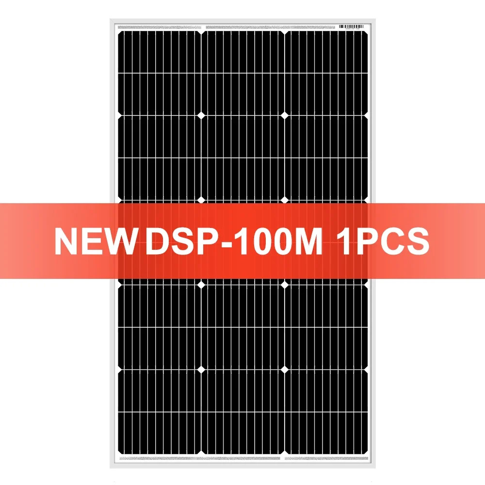 18V 100W-200W Rigid Solar Panel Monocrystalline Silicon Waterproof Solar Panel