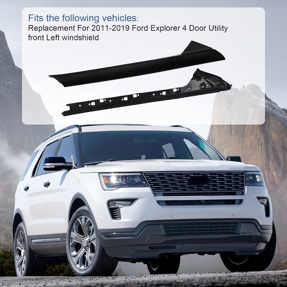 A-Pillar Front Molding Windshield Trim Left Outer & Inner Replacement for 2011-2