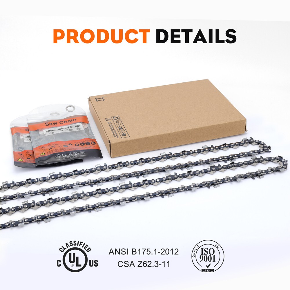 2X 20" Full Chisel Saw Chain for Echo CS590 Timberwolf Chainsaws Free Ship!