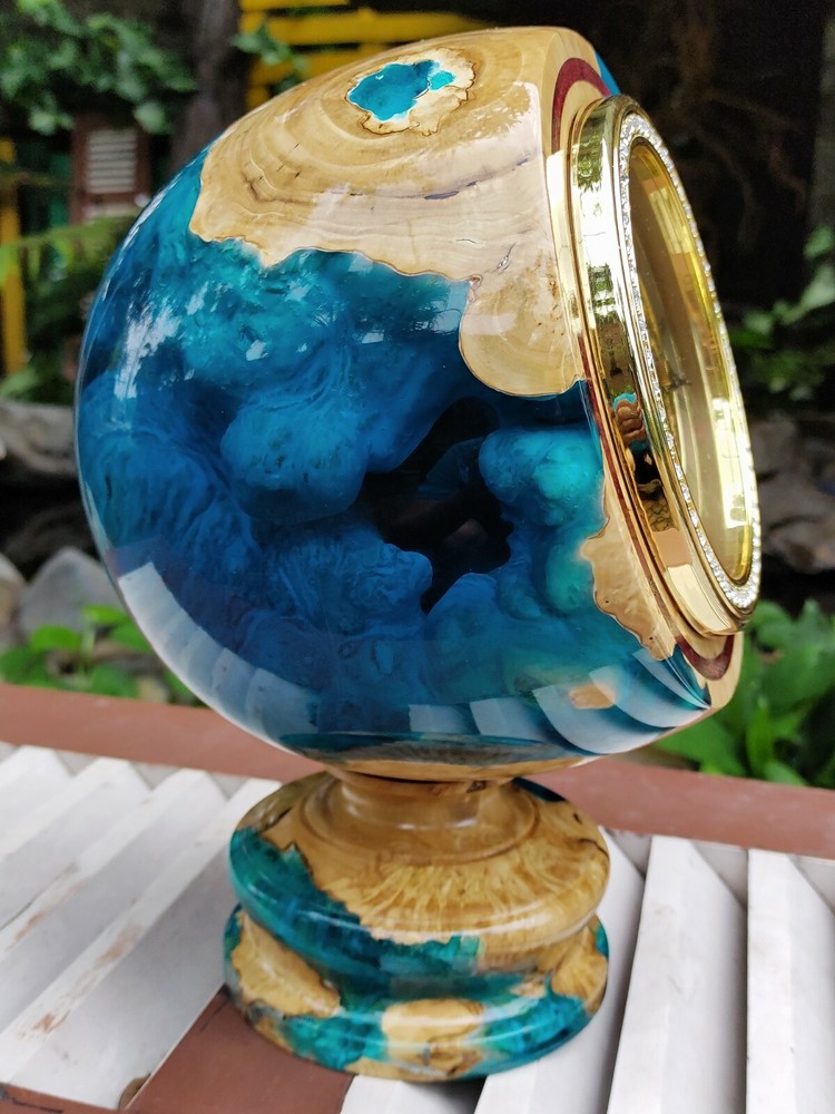 Decorative Handmade Epoxy Clock high quality ,epoxy mantel clock,decor clocks