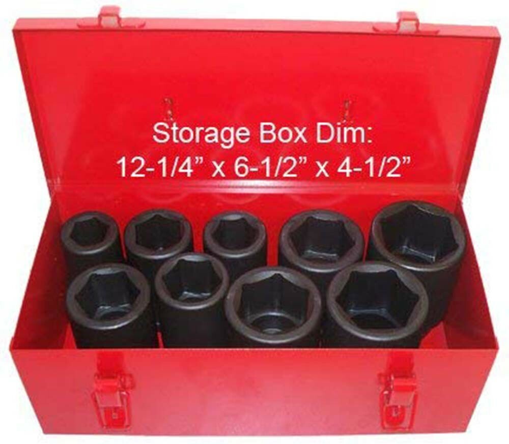 10 PC 1" DR Drive Deep Impact Socket SAE 1" to 2"