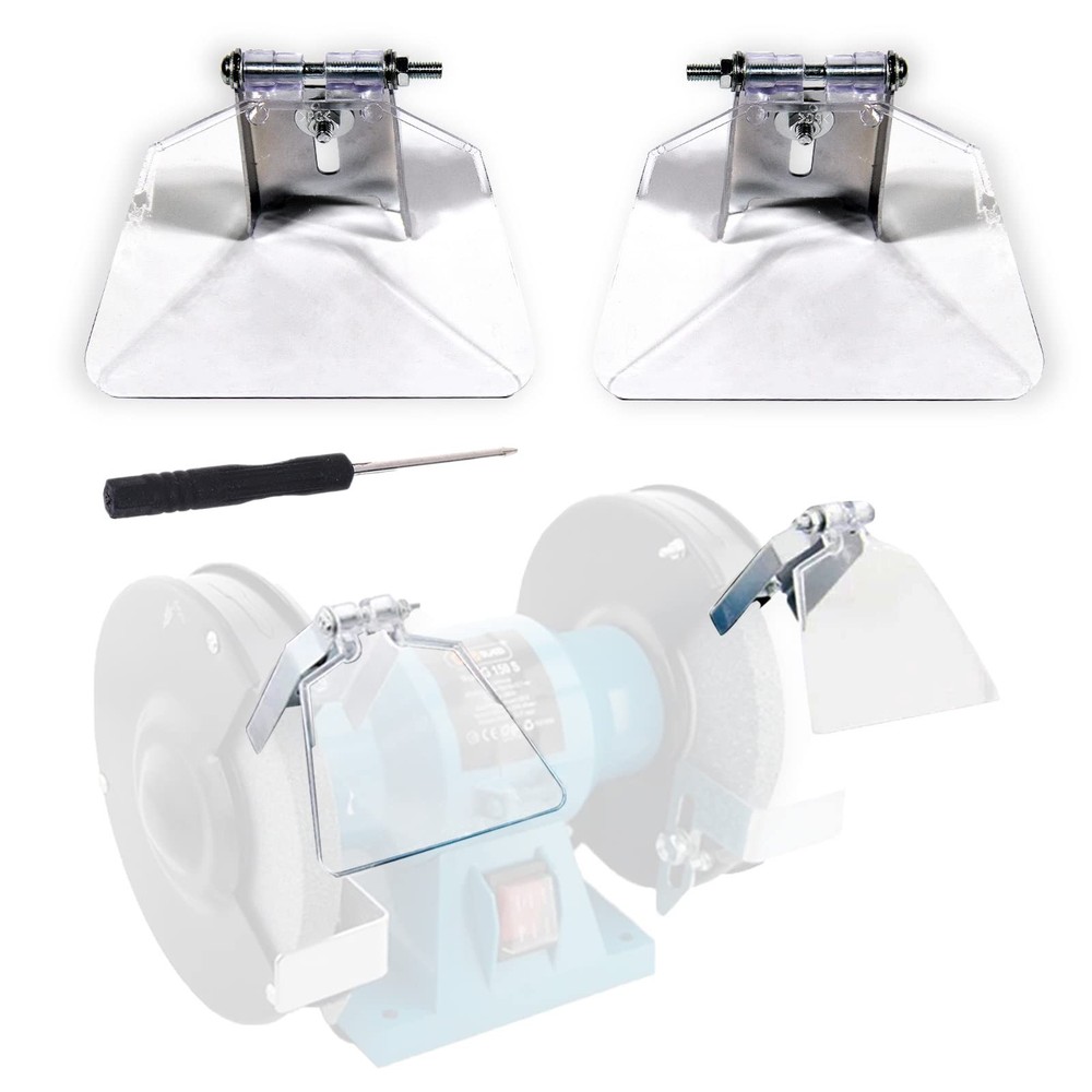 Bench Grinder Eye Shield, 2 Pcs Eyeshield Replacement Kit for Most A