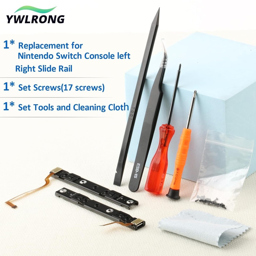 Left and Right Slide Rail for Nintendo Switch Console Slide Rail Bar Replacement