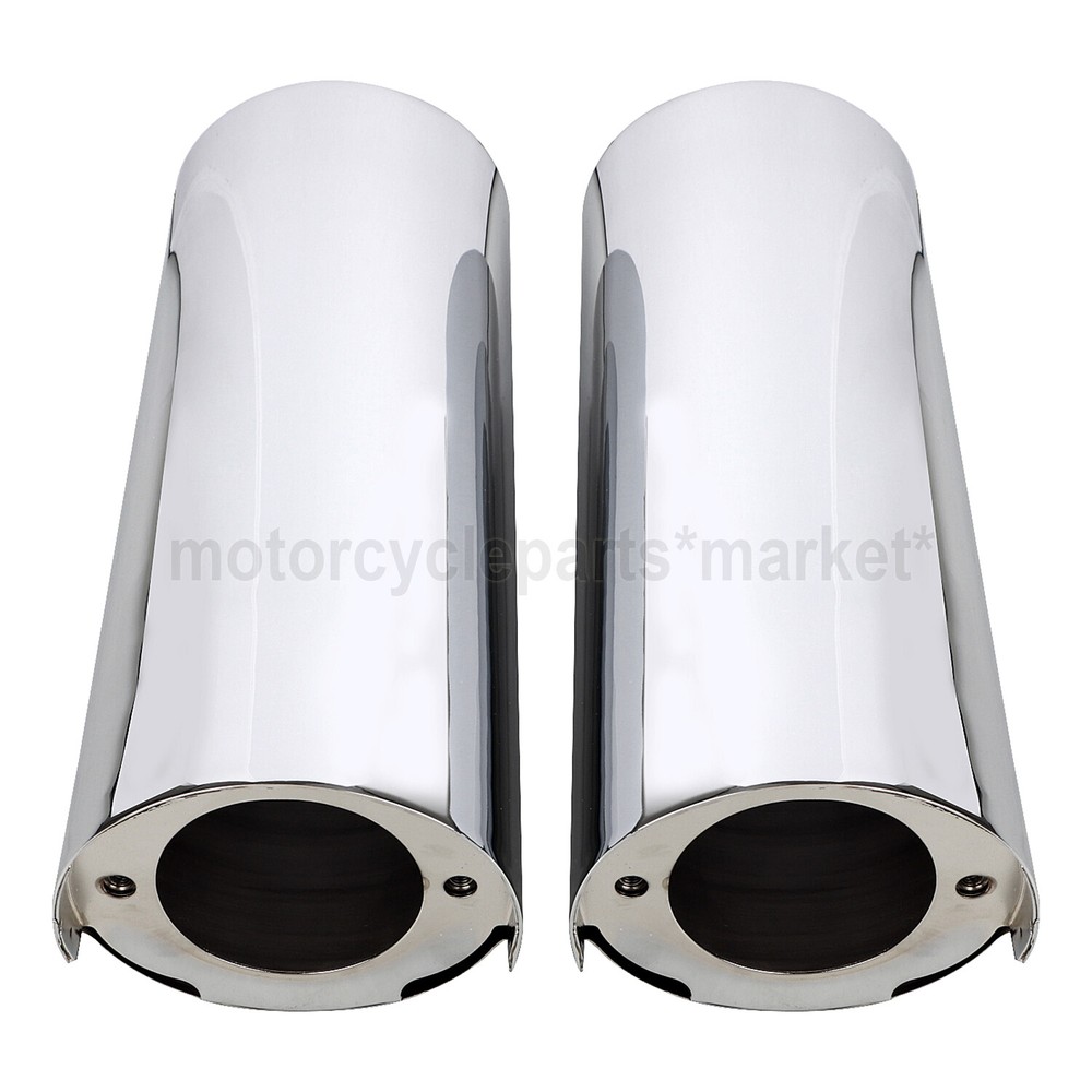 +2" Smooth Fork Slider Covers Boots For Harley Electra Road Glide FLHT FLHTCU