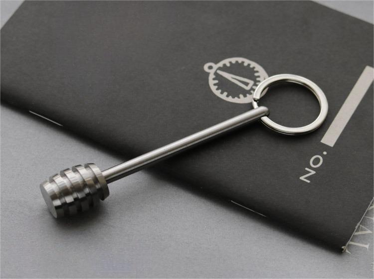 EDC Titanium Keychain Pendant Knife Beads Organizer Holder Stick Multi Tools