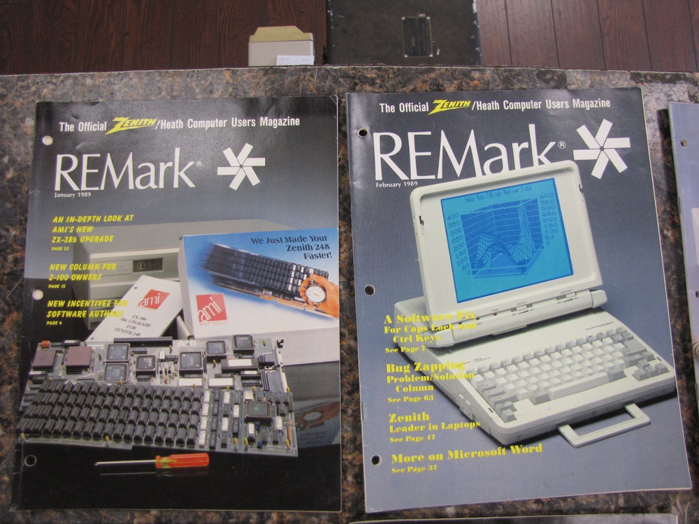 1989 REMark Heath Zenith User Group Magazines Computer Advertisements JAN-DEC