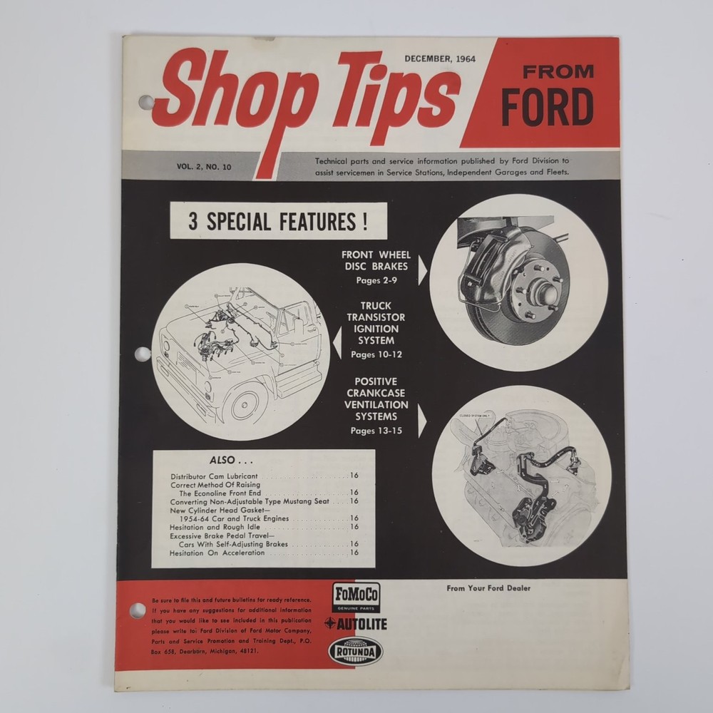 Shop Tips From Ford Technical Service Bulletin 1964