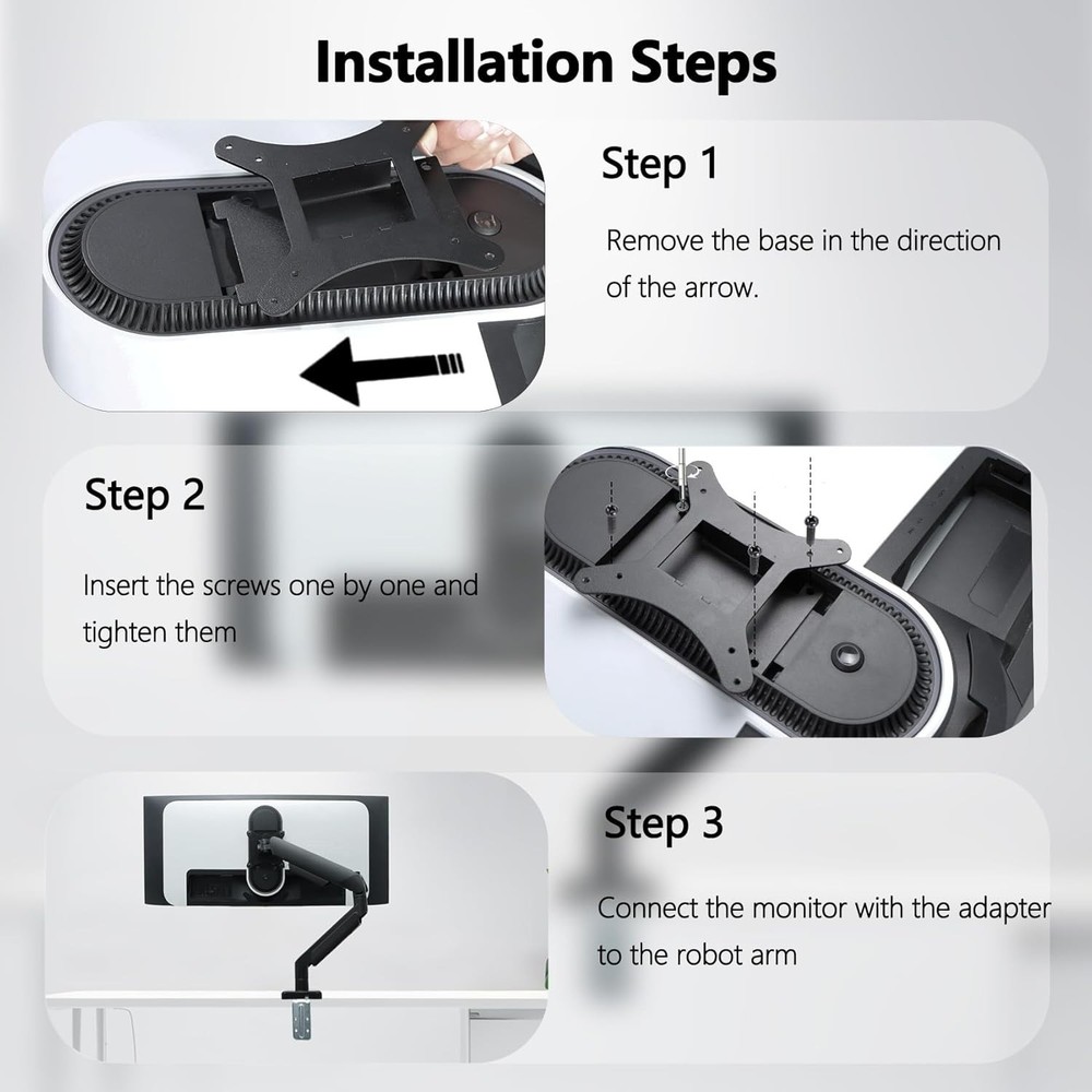 Durable VESA Adapter for Alienware 34" Curved Monitors - Space-Saving Solution