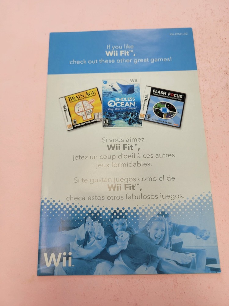 Wii Fit Insert Nintendo Wii Instruction Insert Only