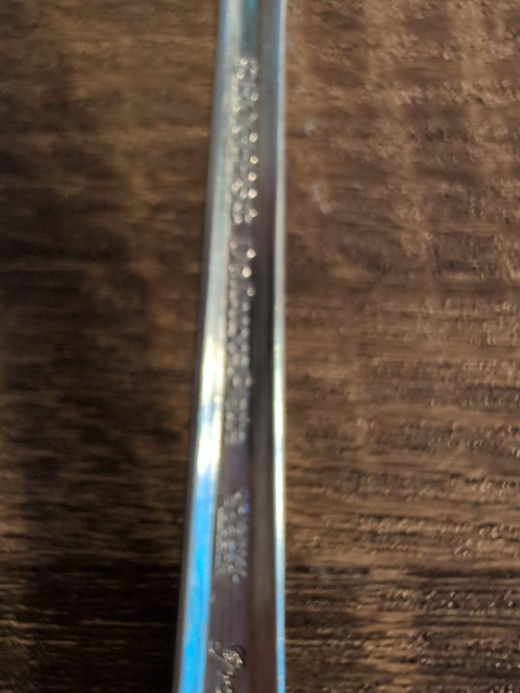 Vtge Fascination Silverplate Cold Meat Serving Fork Floral Scroll Pattern 8.5"