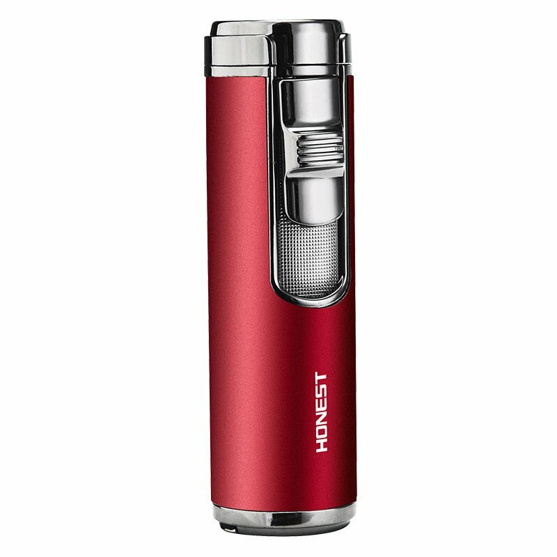 4 Jet Flame Torch Lighter Cigar Lighter Adjustable Refillable Butane Gas Gift