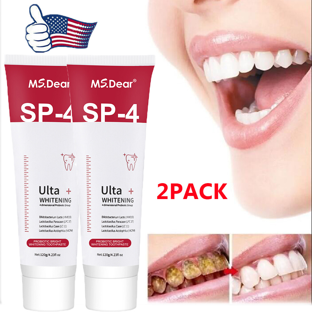 2xSp-6 Toothpaste, Whitening Sp-4 Toothpaste Bright White Toothpaste Toothpaste