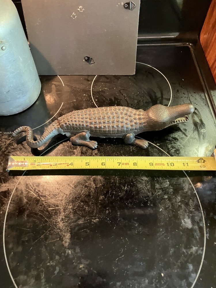 Antique Alligator Match Holder
