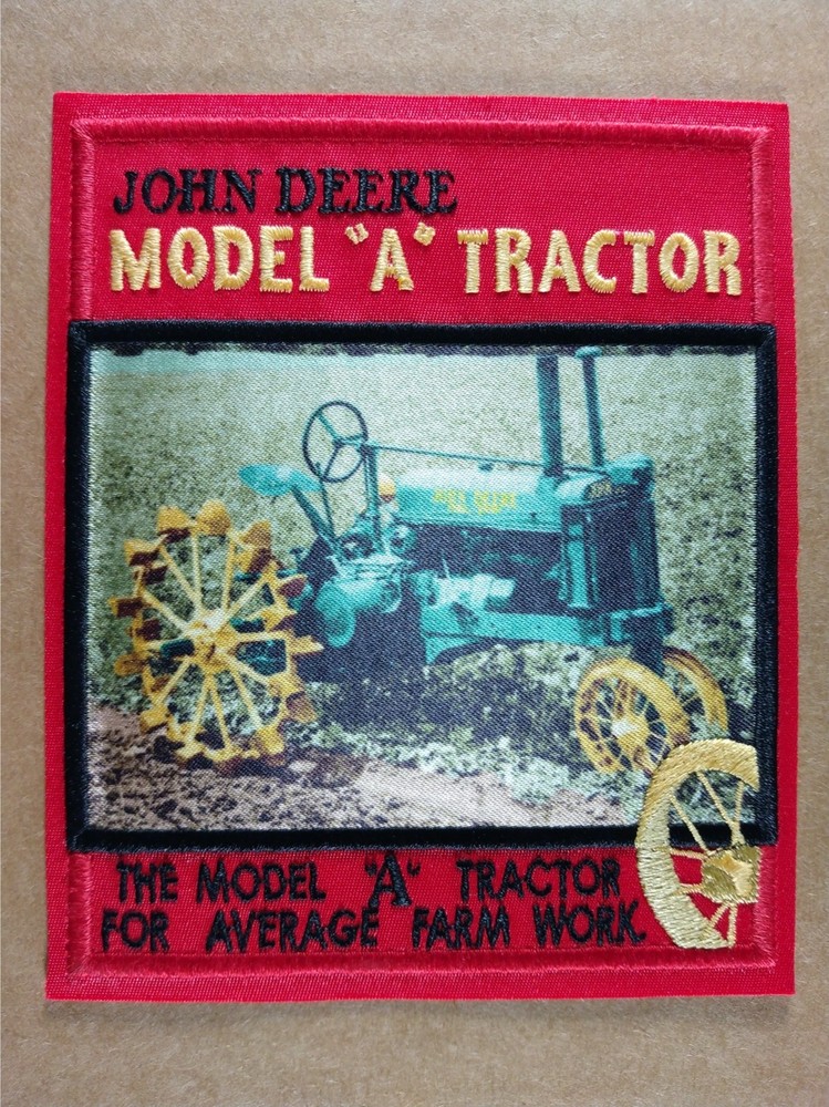 John Deere Model "A" Tractor  4" x  5"  Vintage Patch