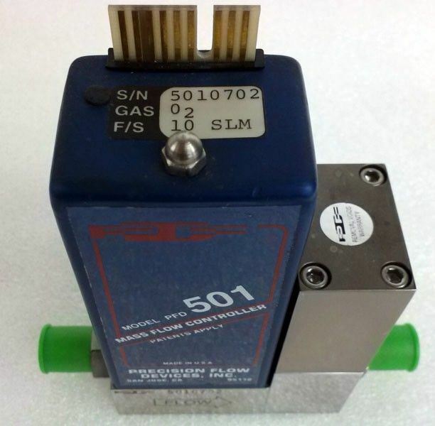 PFD 501 MFC, Precision Flow Devices, Mass Flow Controller, O2, 10 SLM, Used