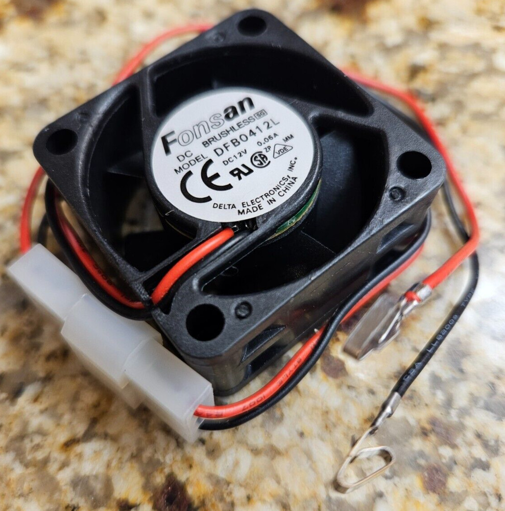 NEW - Mini Computer Fosan Fan DFB0412L Brushless (SG) + Extra Adapter  7" Cable!
