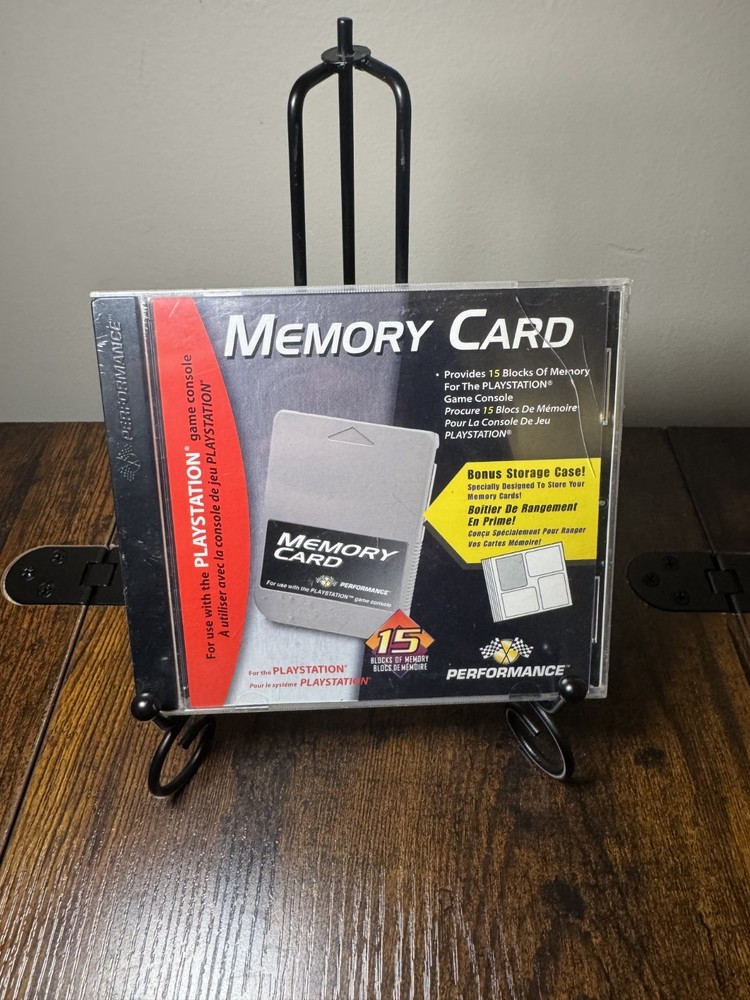 NOS Factory Sealed Performance Memory Card PlayStation 1