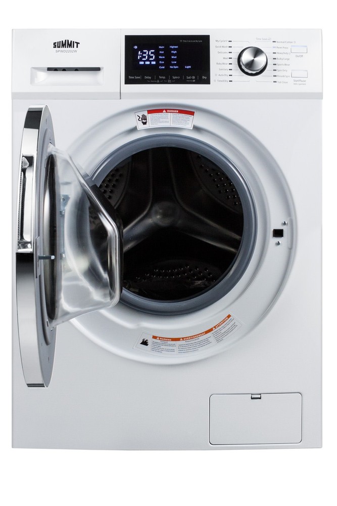 Summit SPWD2202 White 24"W 2.7 Cu. Ft. Front Loading Washer/Dryer Combo