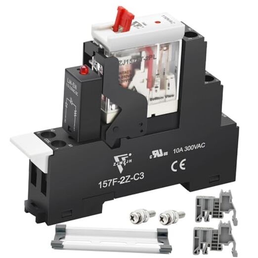 Power Relay Electromagnetic with Test Button 110V 120V AC 8 Pin- 8A AC 110V