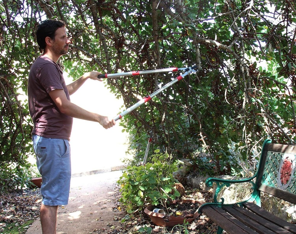 Extendable Bypass Lopper with Compound Action Telescopic Tree Trimmer Durable