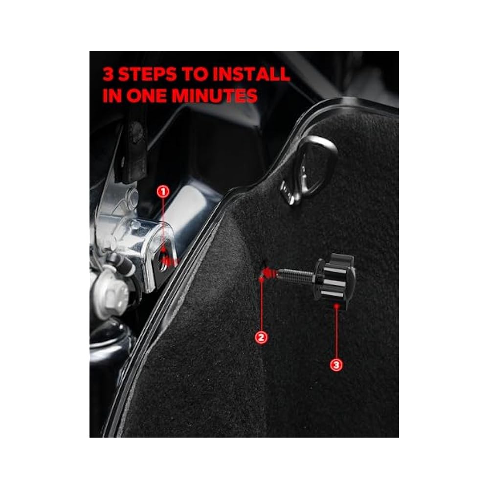 For Secure Saddlebag Mounting System with Integrated Nut, Prevents Loosening on