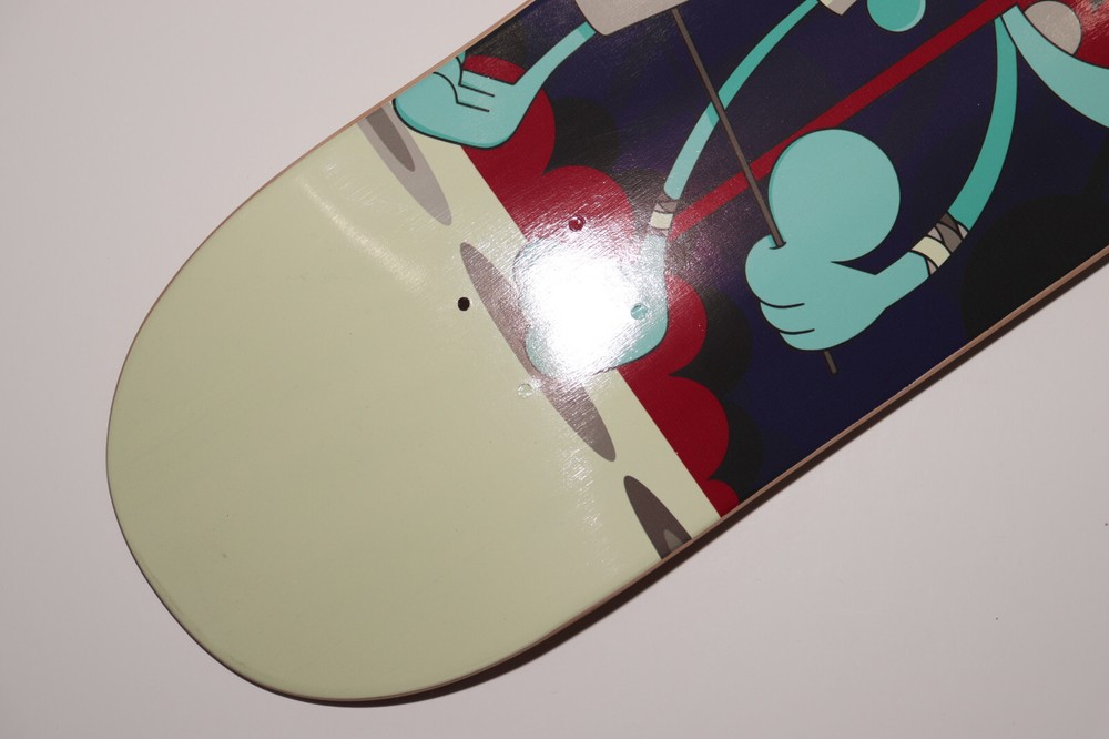 Dalek Space Monkey SIGNED Skateboard Deck Art - Navy Blue