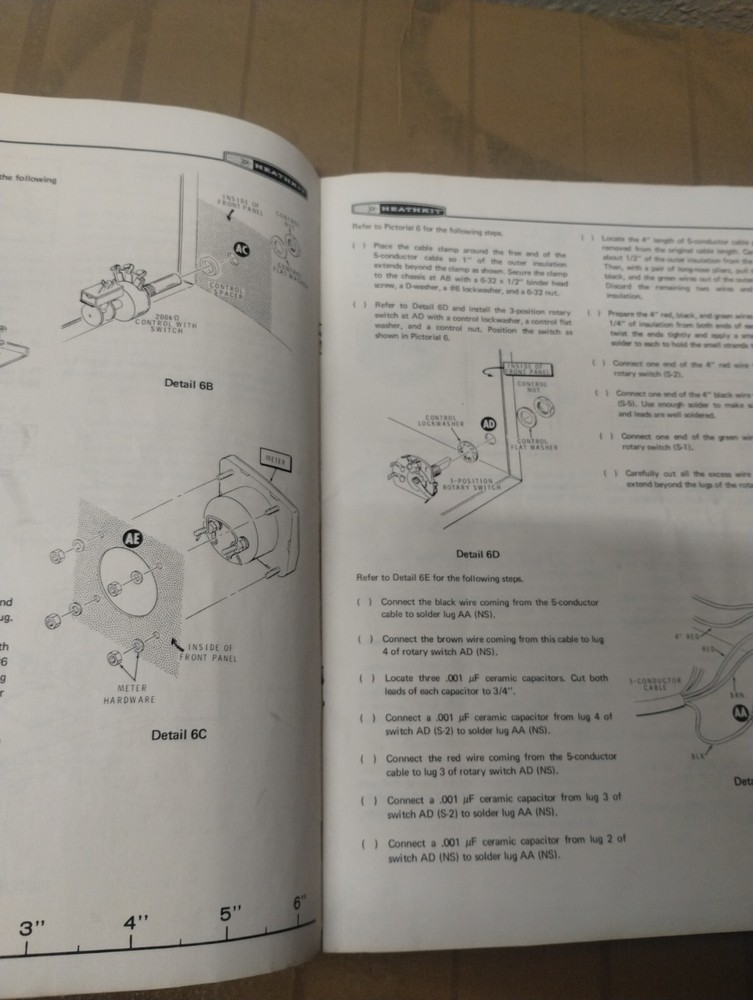 Original Heathkit HM-102 RF Power Meter Assembly Manual