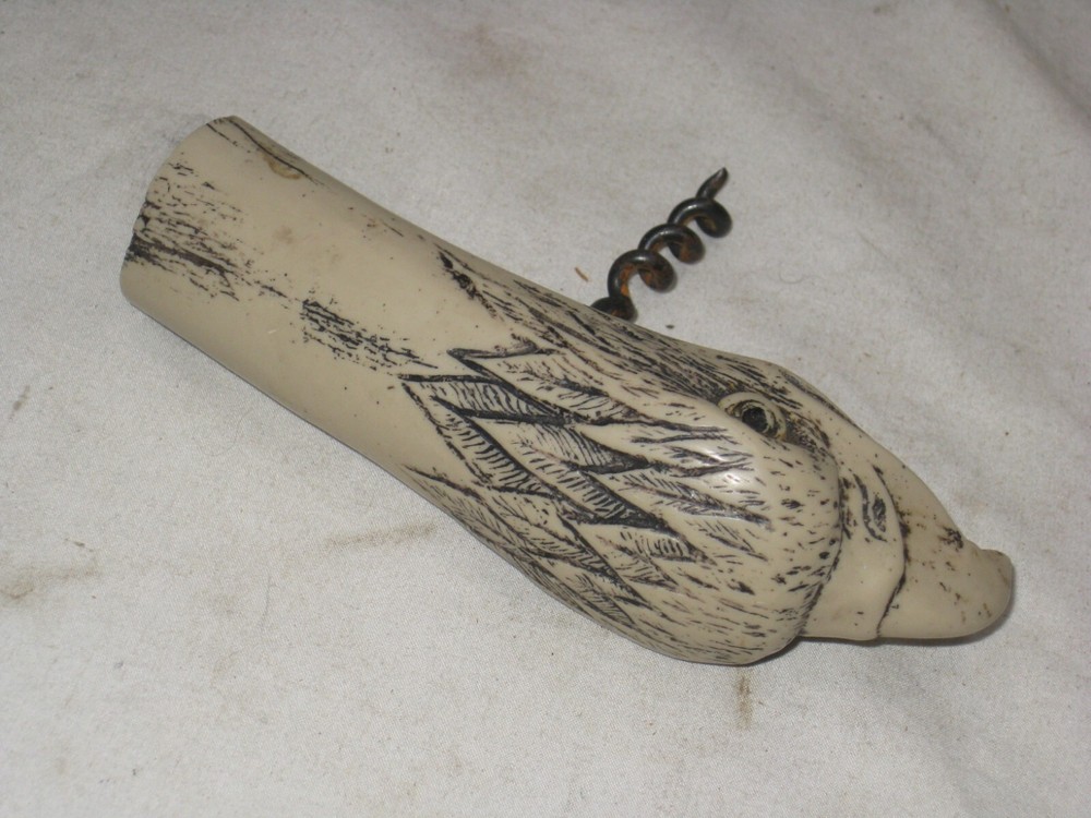 vintage eagle head corkscrew cork screw bottle opener
