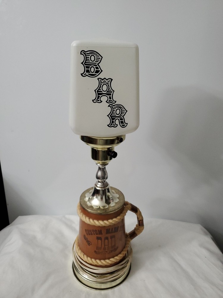Custom Made Bar Lamp For Dad Man Cave Decor