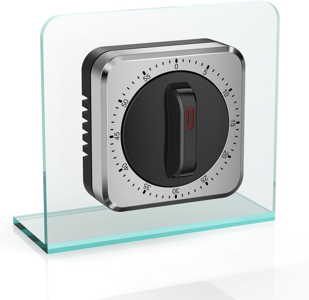 Mechanical Kitchen Timer with Magnet: Wind up Cooking Timer Clock with Loud Alar