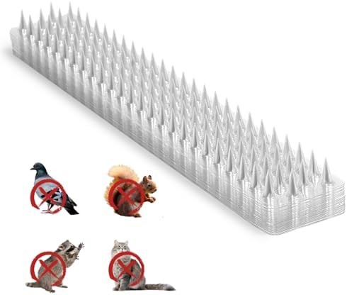 24 Pack Clear PVC Bird Spike Strips Outdoor