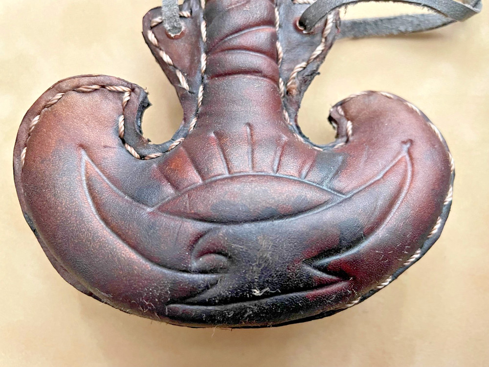 Shadow Box - Kyrgyzstan Leather Kookor, Mares Milk Container - SEE DESCRIPTION