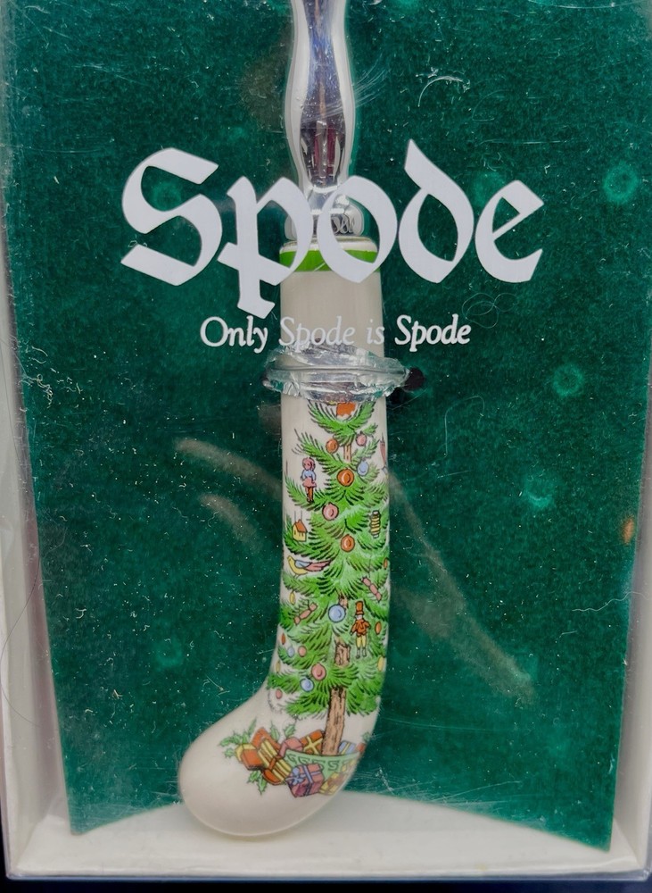 Spode Christmas Tree Shell Serving Spoon New in Box Holiday Flatware