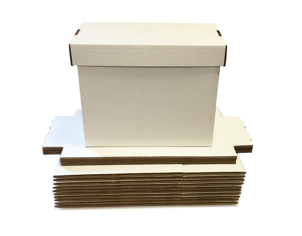 3 Max Pro Short Cardboard Comic Book Storage Boxes box holds 150-175 comics