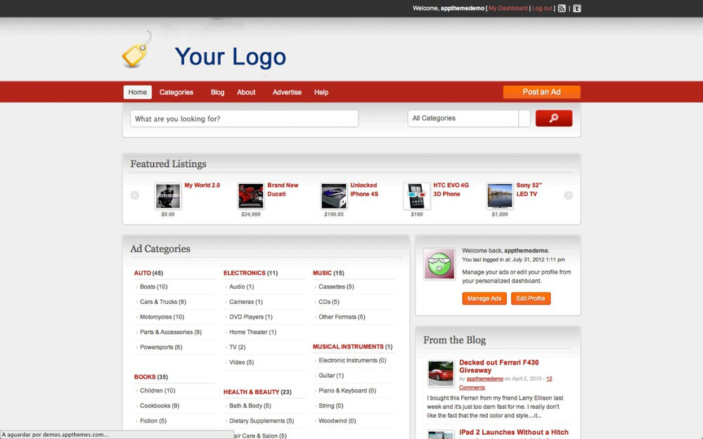 Professional Classifieds Directory Website + free hosting