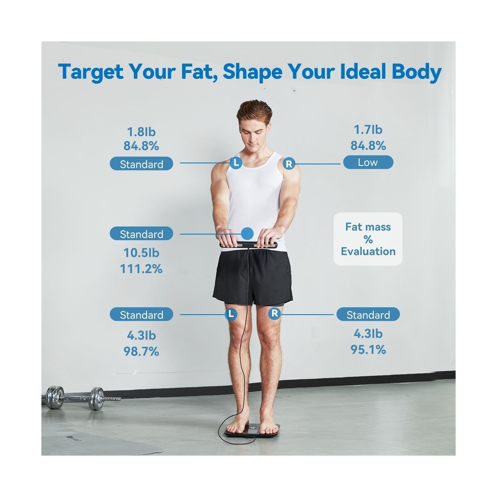 Lepulse Body Composition Scale, 8 Electrode Bathroom Smart Scale with BMI, Bo...