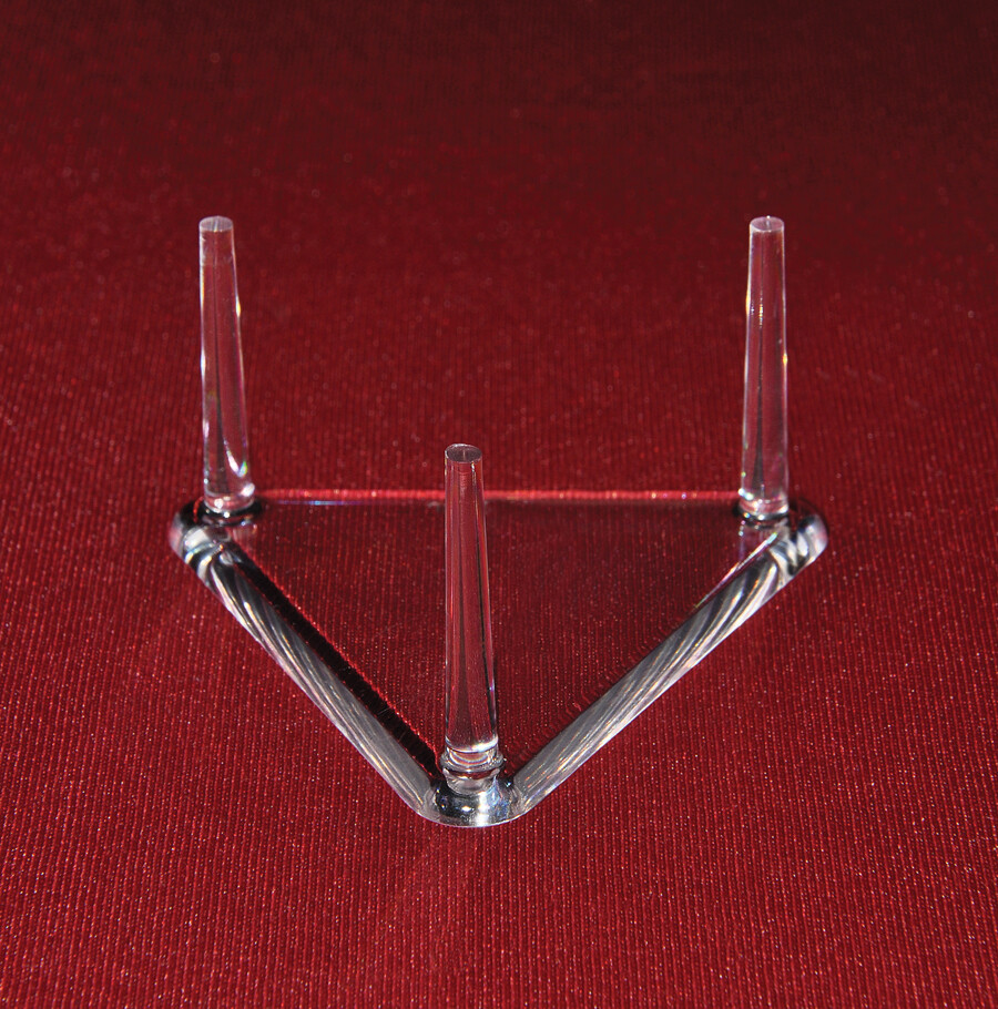 *#Triangle 2.5" Three (3) Peg Display Stand Minerals Fossils Crystals Seashells