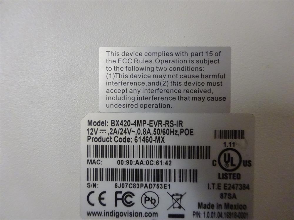 IndigoVision BX420-4MP Camera