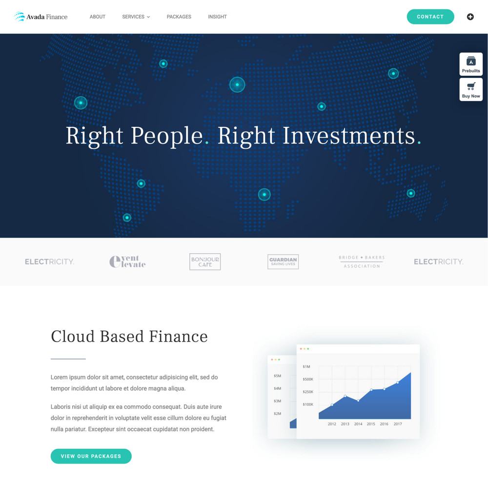 Finance Website Design with Free VPS Web Hosting and Installation