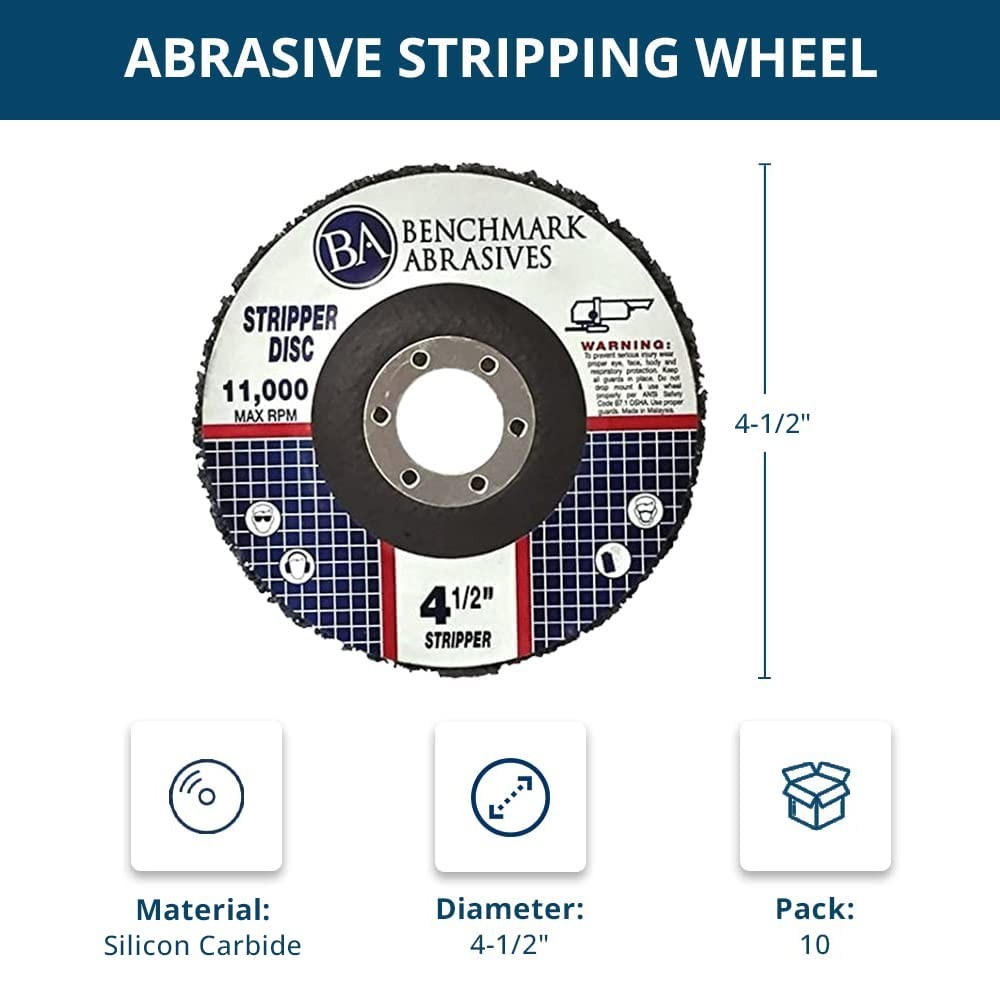 Professional Paint Stripper Discs - 4.5" 10 Pack