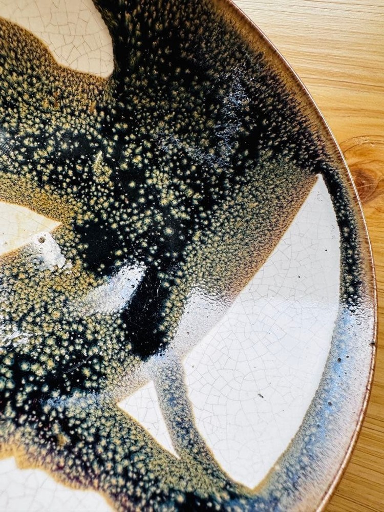 Tea Utensils Wave pattern ceramic