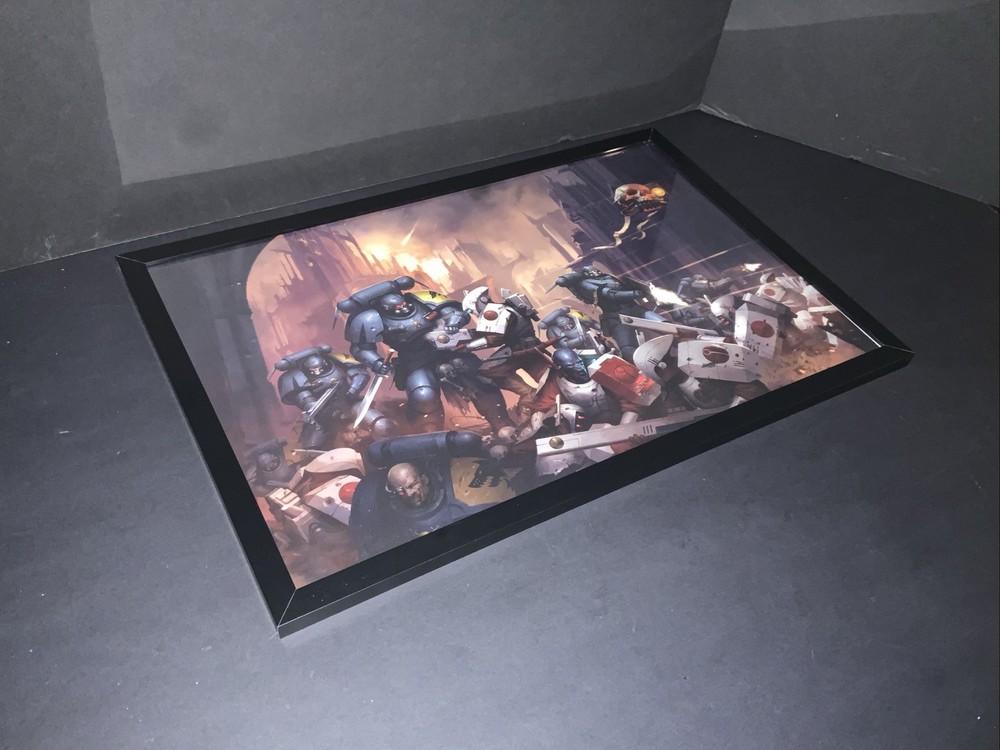 Framed Kill Team Starter Box Insert Space Wolves Vs Tau Warhammer 40K ART A1