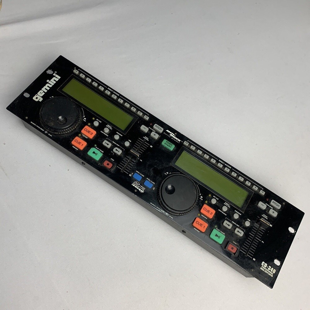 Gemini CD-340 Anti-Shock Buffer Memory Professional Dual CD player
