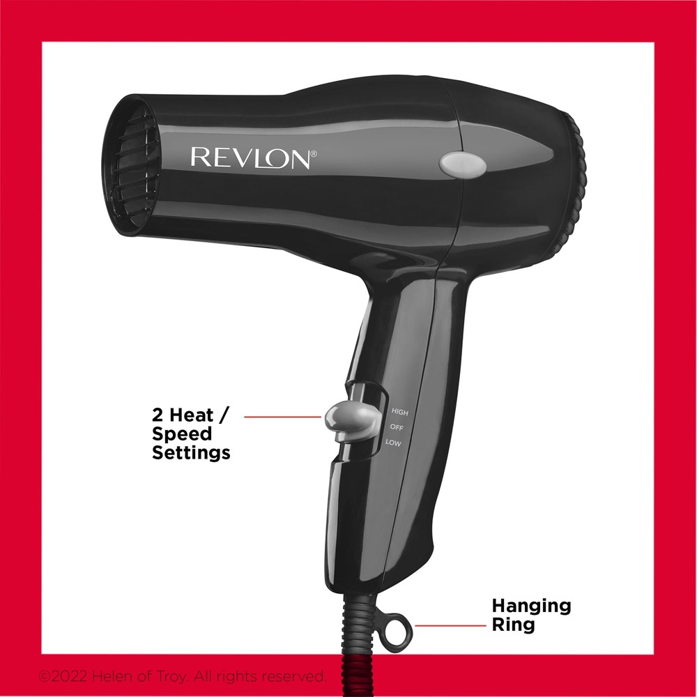 1875W Compact Hair Dryer, Black