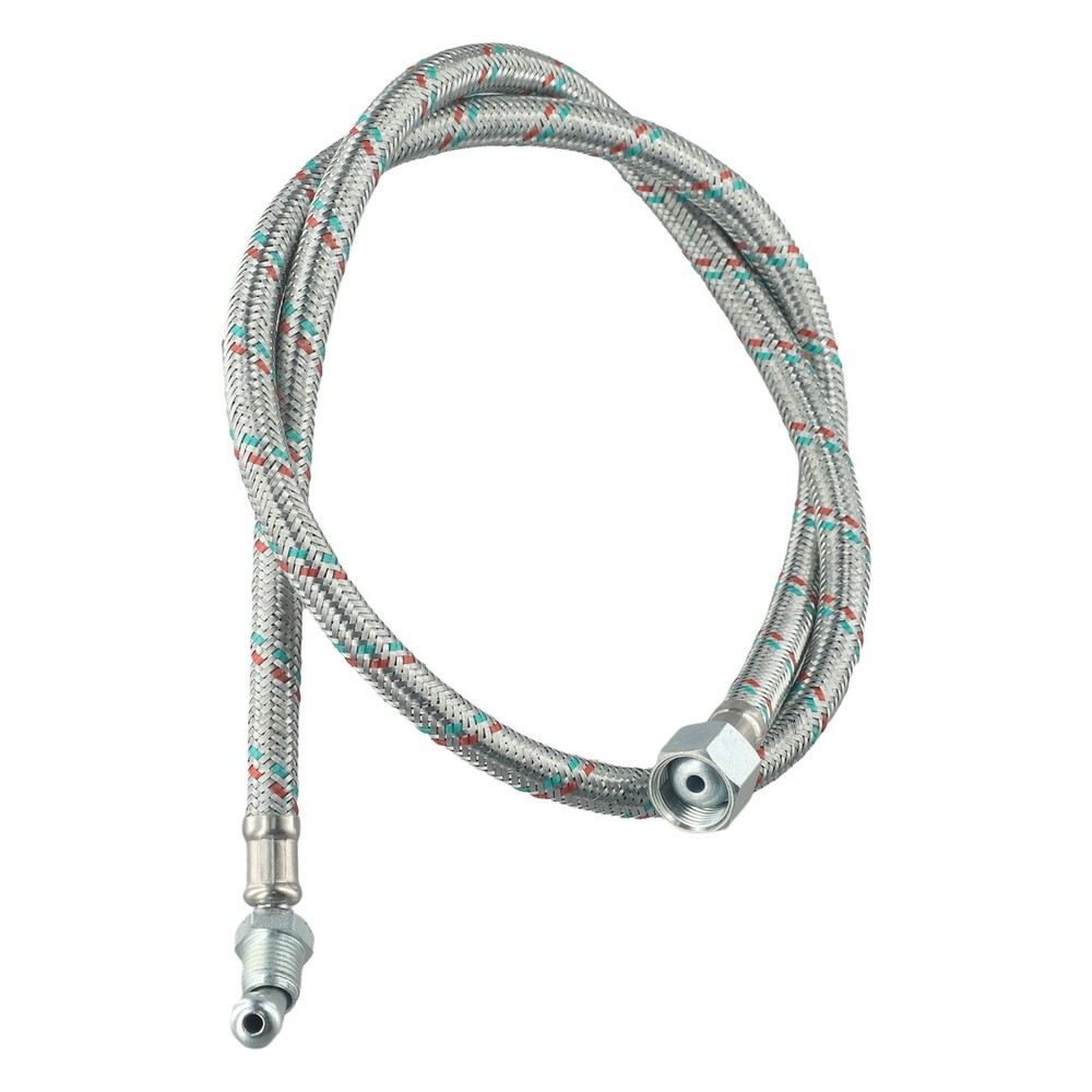 Oil Line Elbow Oil Line 90cm 35" Oil Line Silver Oil Line 3/8" Female Connection