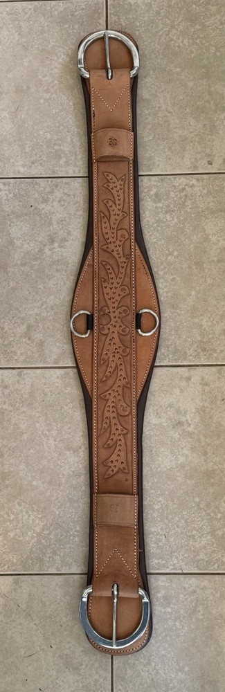Never Used 36” Tooled Leather Roping Cinch