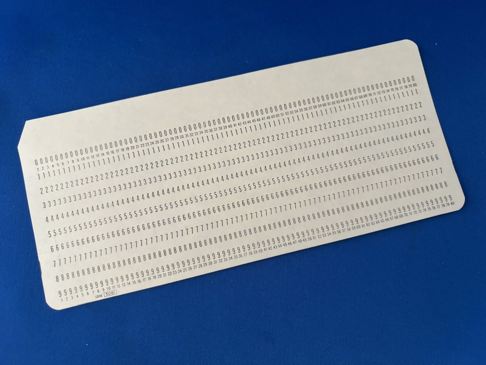 Vintage IBM 80 Character Punch Card 5081 Unpunched & Non-Vintage Code Tutorial