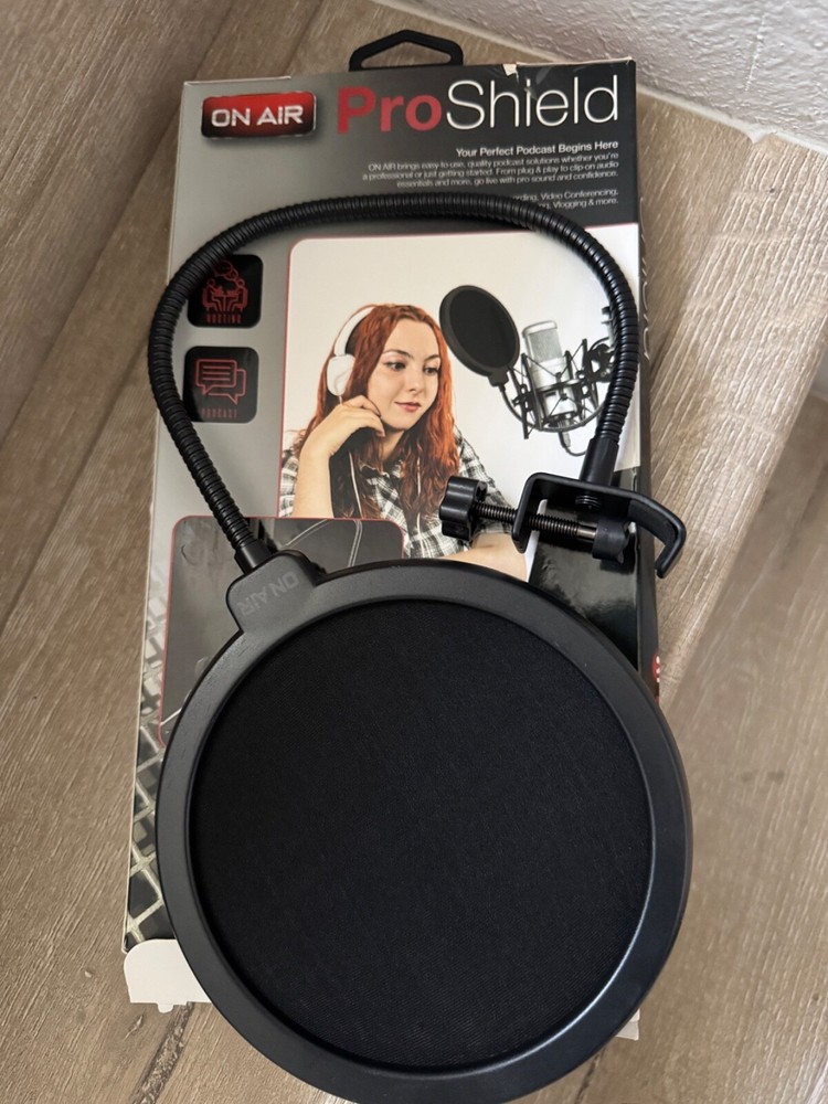On Air ProShield Microphone Pop Filter 360, PodCast Series! Open Box.